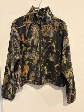 Camouflage Fleece Mock neck Jacket